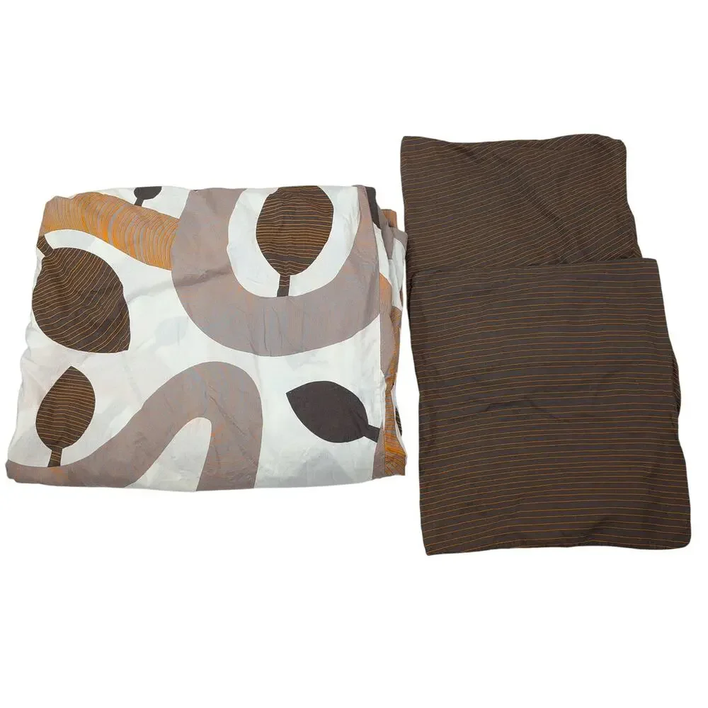 Vintage Ikea Kasja Trad Queen Size Duvet King Pillow Covers